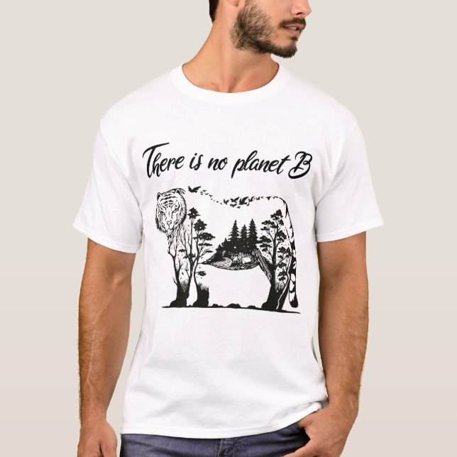 Camiseta no hay planeta b, tiger earth day (Anverso)