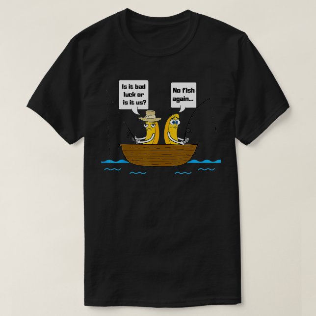 Camiseta No hay plátanos en la pesca de barcos (Diseño del anverso)