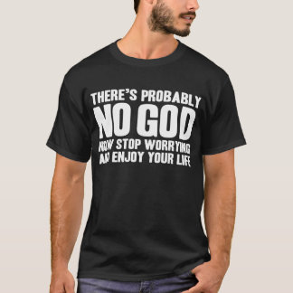 CAMISETA NO HAY PROBABLEMENTE EL ATEÍSMO ATEO DAWKINS F DE