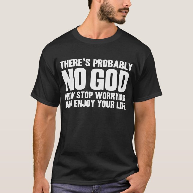 CAMISETA NO HAY PROBABLEMENTE EL ATEÍSMO ATEO DAWKINS F DE (Anverso)