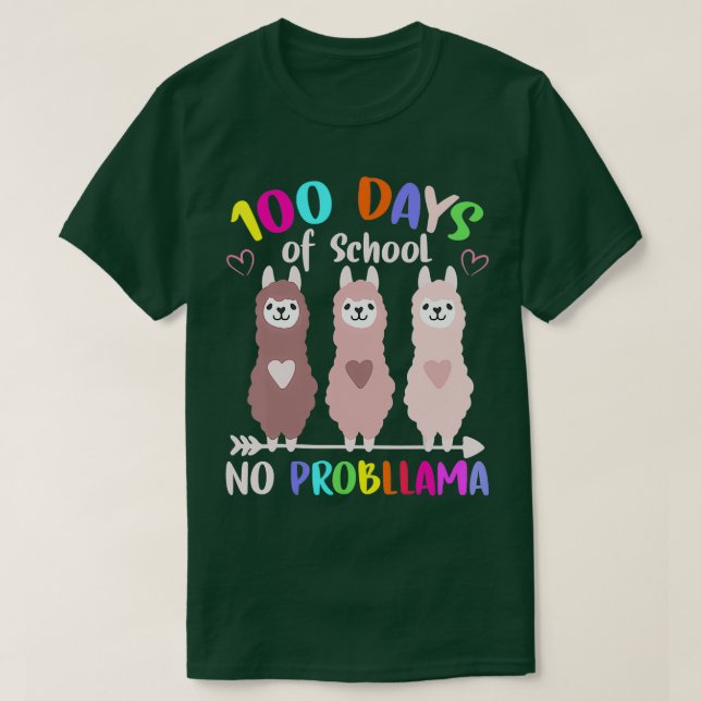 Camiseta No Hay Problema 100 Días De Maestros De Lama En La (Diseño del anverso)