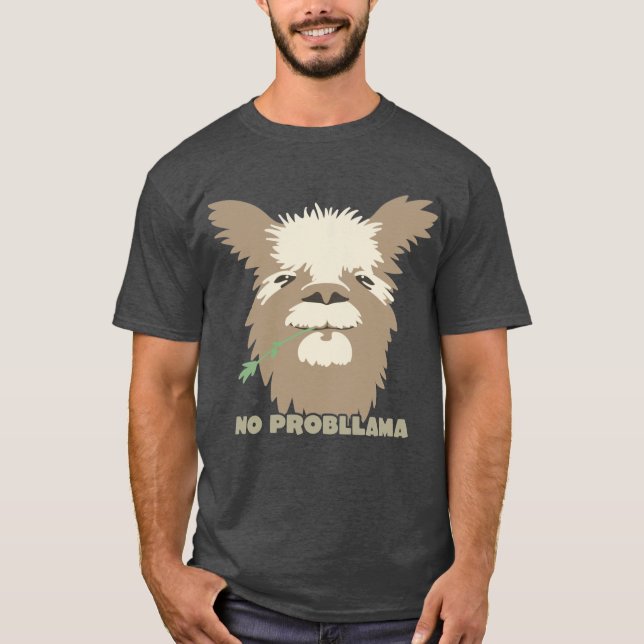 Camiseta No hay problema de llama (Anverso)
