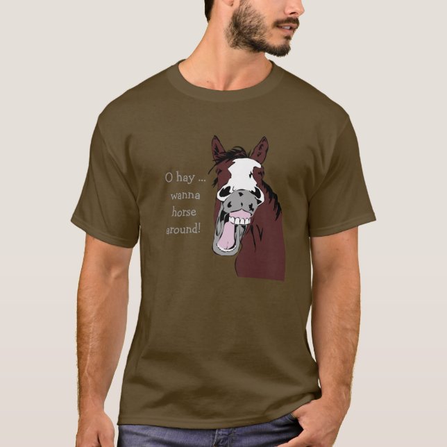 Camiseta "¿No hay quiere andar a caballo?" Cita de Caballo  (Anverso)