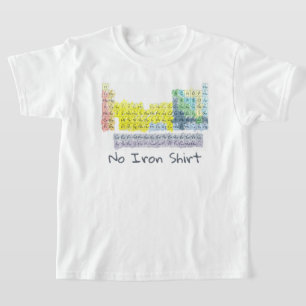 Camiseta No hay química científica colorida en tablas perió