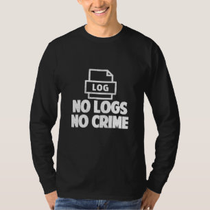 Camiseta No hay registros No Hackers de Hacker de Crimen