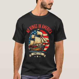 Camiseta No Hay Reyes En América Desde 1776 Bandera Vintage