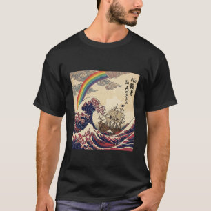 Camiseta No hay reyes en América Japonesa Ukiyo-e Arcoíris