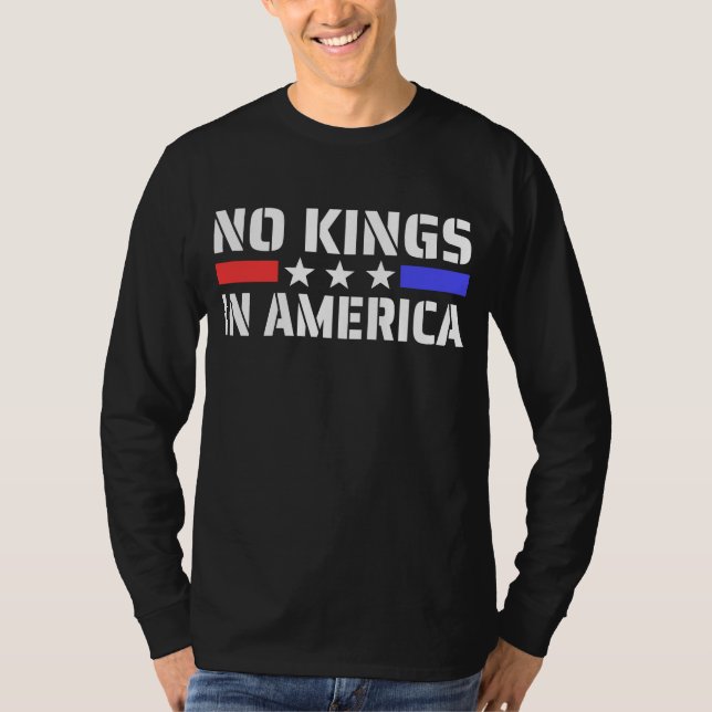 Camiseta No hay reyes en Estados Unidos - Antimonarquía (Anverso)