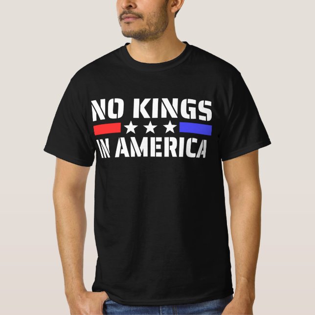 Camiseta No hay reyes en Estados Unidos - Antimonarquía (Anverso)