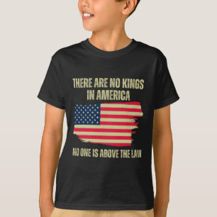 Camiseta No Hay Reyes En Estados Unidos Bandera Estadounide