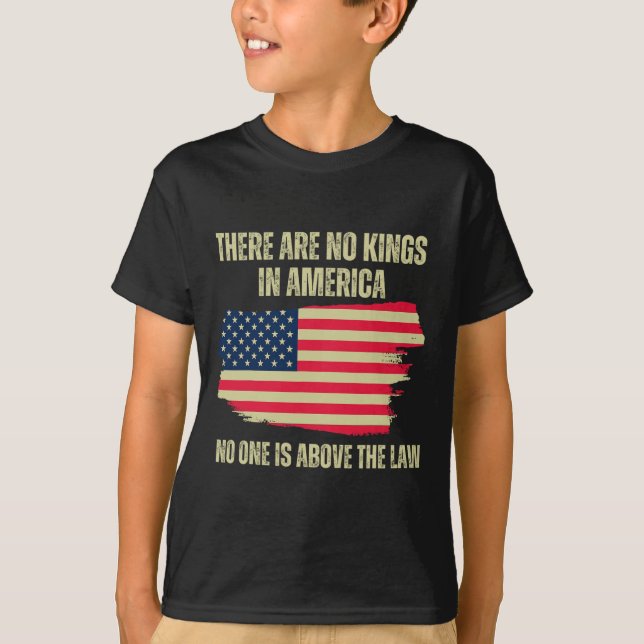 Camiseta No Hay Reyes En Estados Unidos Bandera Estadounide (Anverso)