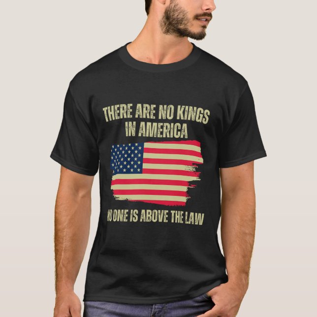 Camiseta No Hay Reyes En Estados Unidos Bandera Estadounide (Anverso)