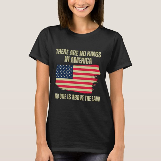 Camiseta No Hay Reyes En Estados Unidos Bandera Estadounide (Anverso)
