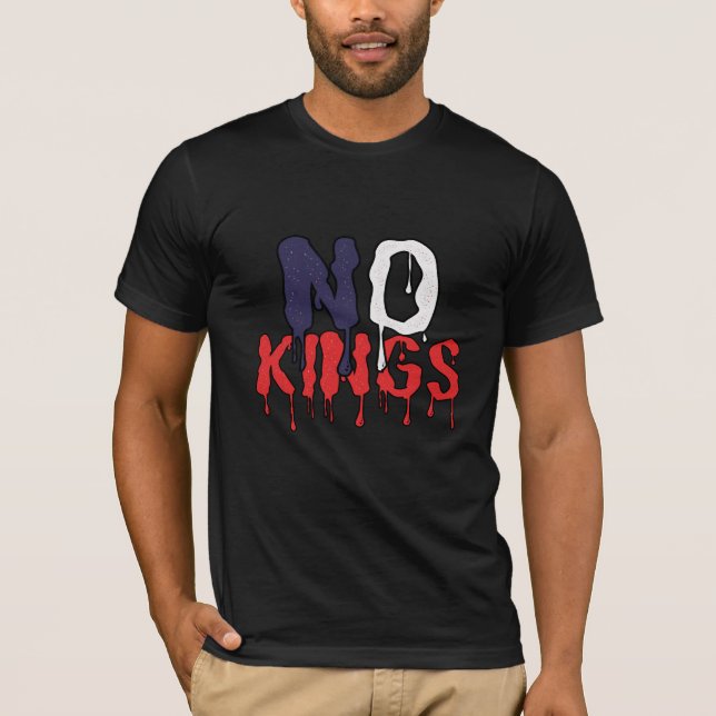 Camiseta No hay reyes en Estados Unidos - Grunge patriótico (Anverso)