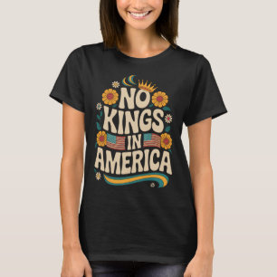 Camiseta No hay reyes en Estados Unidos retro floral 70 muj