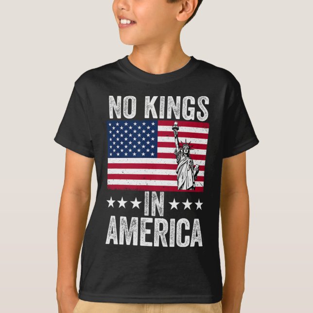 Camiseta No hay reyes en la bandera de Estados Unidos prote (Anverso)