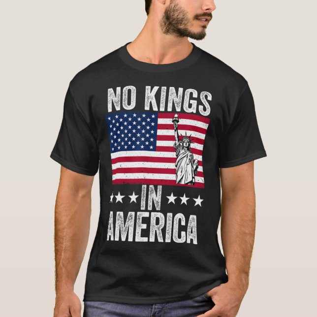 Camiseta No hay reyes en la bandera de Estados Unidos prote (Anverso)