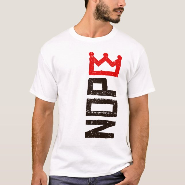 Camiseta No hay reyes Rótulo de protesta vertical (Anverso)