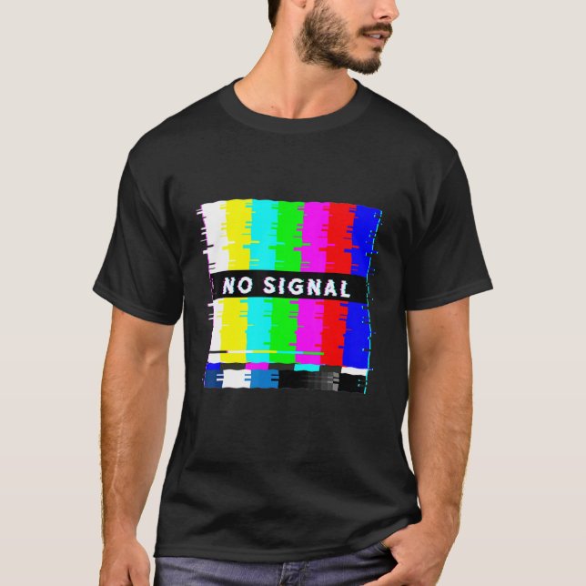 Camiseta No hay señal de televisión fuera de la onda de vap (Anverso)