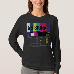 Camiseta No hay señal Vaporwave Guay Fun Retro Tv 80