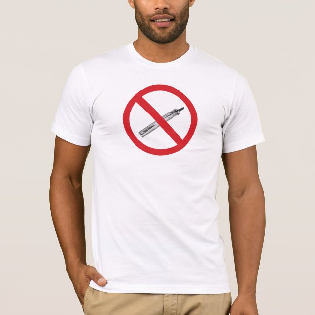 Camiseta No hay signo de ecigs (Anverso)