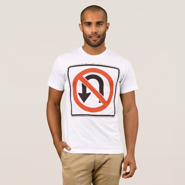 Camiseta No hay símbolo de carretera de seguridad de tráfic (Anverso completo)