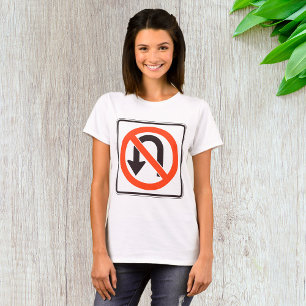 Camiseta No hay símbolo de carretera de seguridad de tráfic