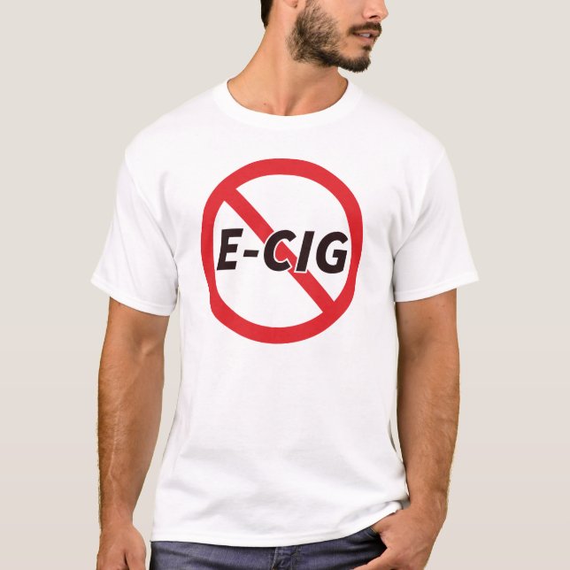 Camiseta No hay símbolo de prohibición de E-Cig permitido p (Anverso)