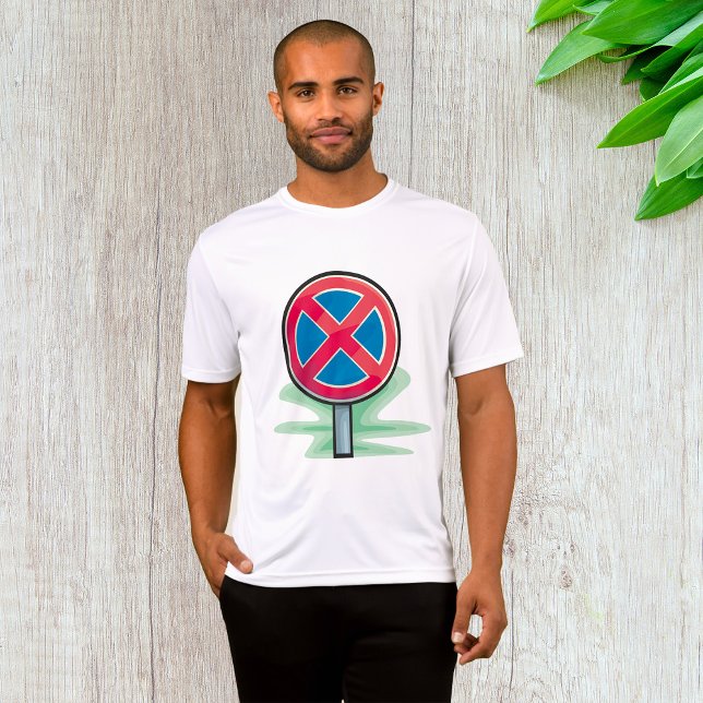 Camiseta No hay símbolo de tráfico rojo de Rótulo de carret (Subido por el creador)
