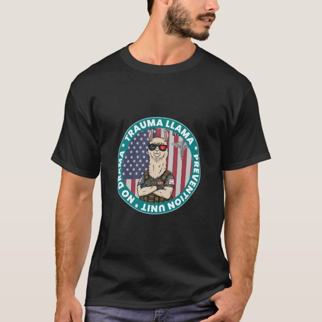 Camiseta No hay trauma dramático llama enfermera regalo gra (Anverso)