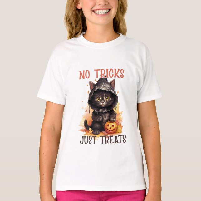 Camiseta No hay trucos para tratar Halloween (Anverso)