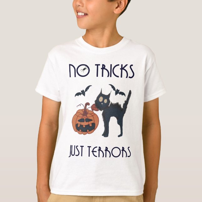 Camiseta No hay trucos, solo terrores (Anverso)