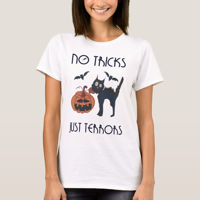 Camiseta No hay trucos, solo terrores (Anverso)