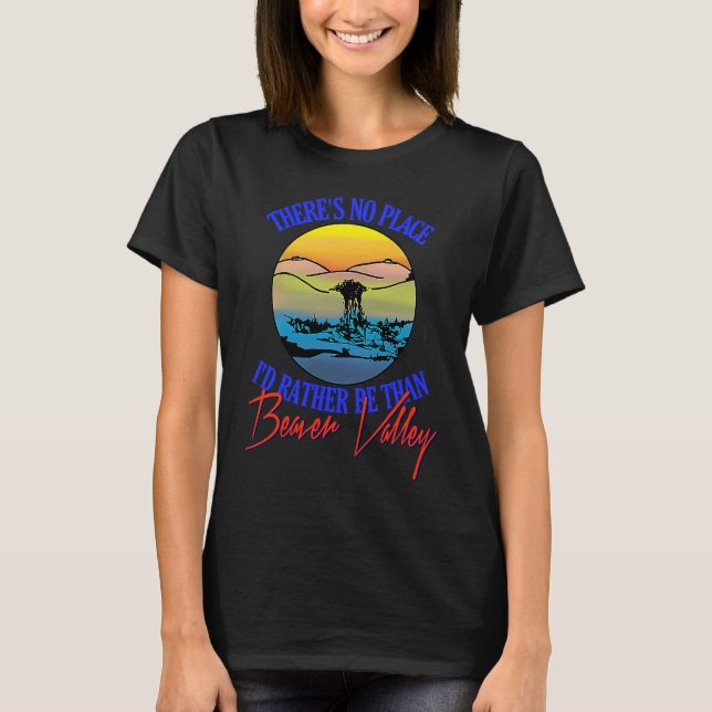 Camiseta No Hay Un Lugar Que Prefiera Ser Más Que El Valle  (Anverso)