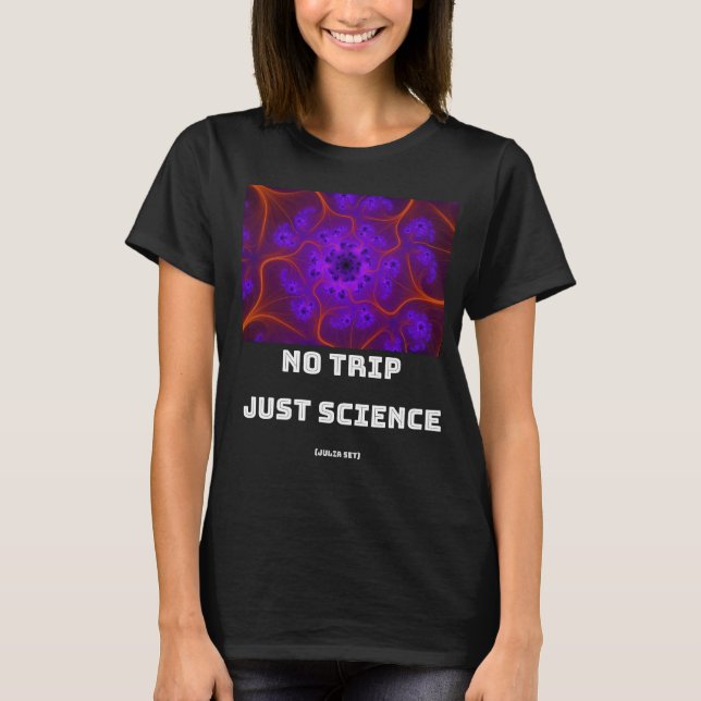 Camiseta No hay viaje sólo ciencia Mandelbrot Julia Set Fra (Anverso)