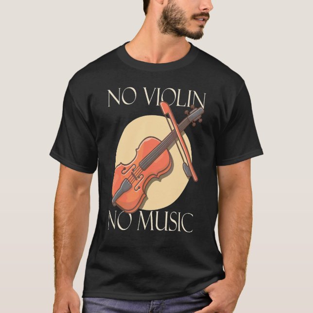 Camiseta No hay violín ni música de orquesta musical 1 (Anverso)