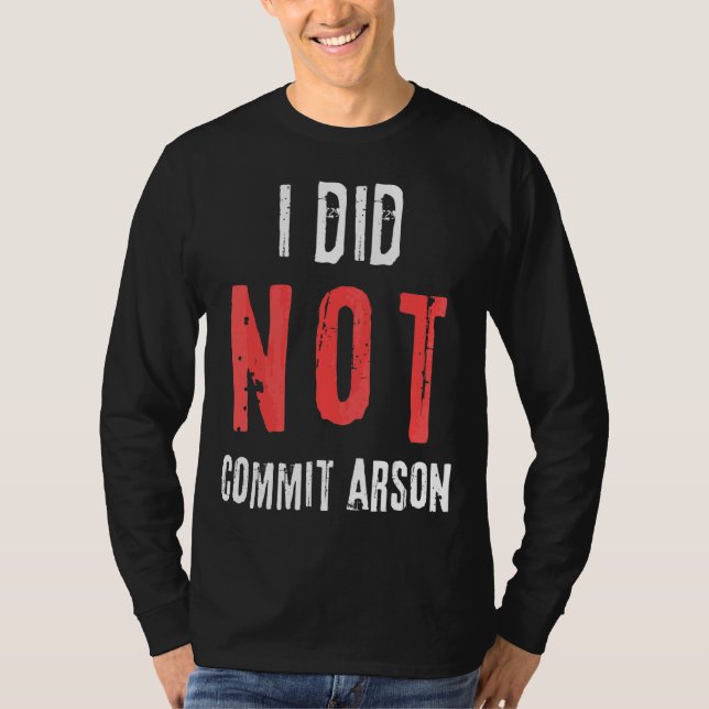 Camiseta No He Cometido Texto Con Peligro De Incisión (Anverso)