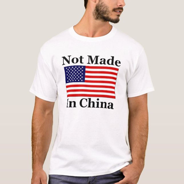 Camiseta No hecho en China - americano (Anverso)
