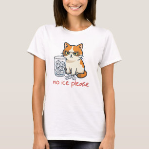 Camiseta No Hielo Por Favor Gato Divertido Contra Hielo , g