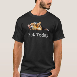 Camiseta No Hoy Cachorro Lindo Corgi Perro