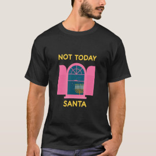 Camiseta No hoy en día Santa Jewish Hanukkah Menorah ilumin