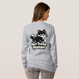 Camiseta No Hoy, Humano – Actitud de Gata Gruñona