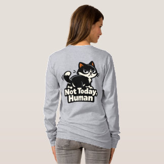 Camiseta No Hoy, Humano – Actitud de Gata Gruñona