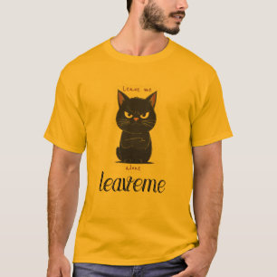 Camiseta No Hoy Humano Divertido Grumpy Gato Negro Café Des