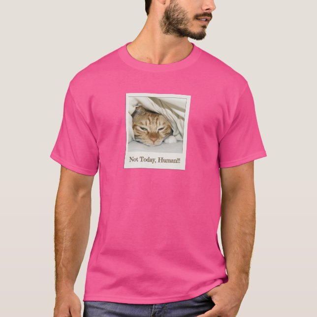Camiseta No hoy, humanos - memes de gatos (Anverso)