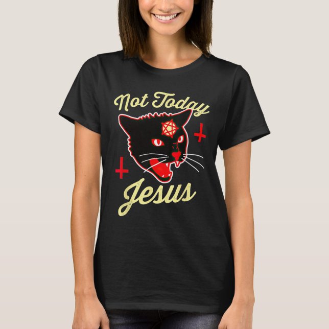 Camiseta No Hoy Jesús Ama A Satanás La Cruz De La Muerte De (Anverso)