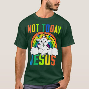 Camiseta No Hoy Jesús Es Gracioso Satanic Unicornio Satan G