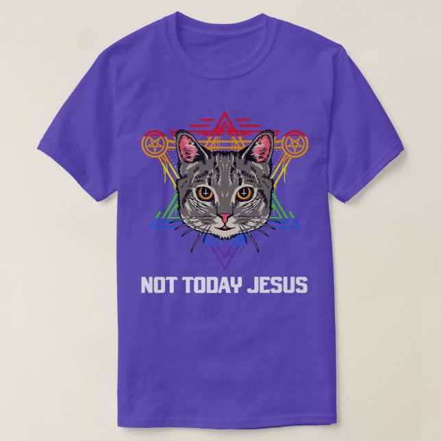 Camiseta no hoy jesus LGBT Cat Premium T-Shirt (Diseño del anverso)