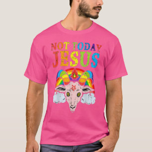Camiseta No Hoy Jesús Orgullo Gay Lgbt Satan Cabra 3