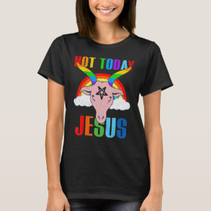 Camiseta No Hoy Jesús Orgullo Gay Lgbt Satan Goat